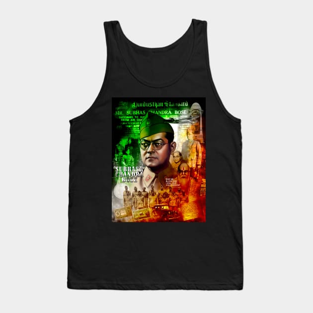 Subhash Chandra Bose Tank Top by SAN ART STUDIO 